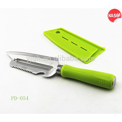 PD-054 4 in 1 multi function kitchen knife with peeler and scraper apple peeler corer slicer with safe protector