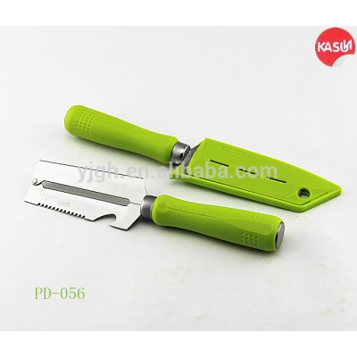 PD-056 4 in1multi function peeler with fish scale scraper and opener kitchen knife with safe protector